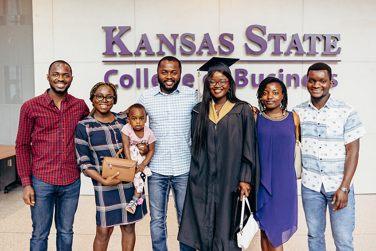 students celebrating commencement