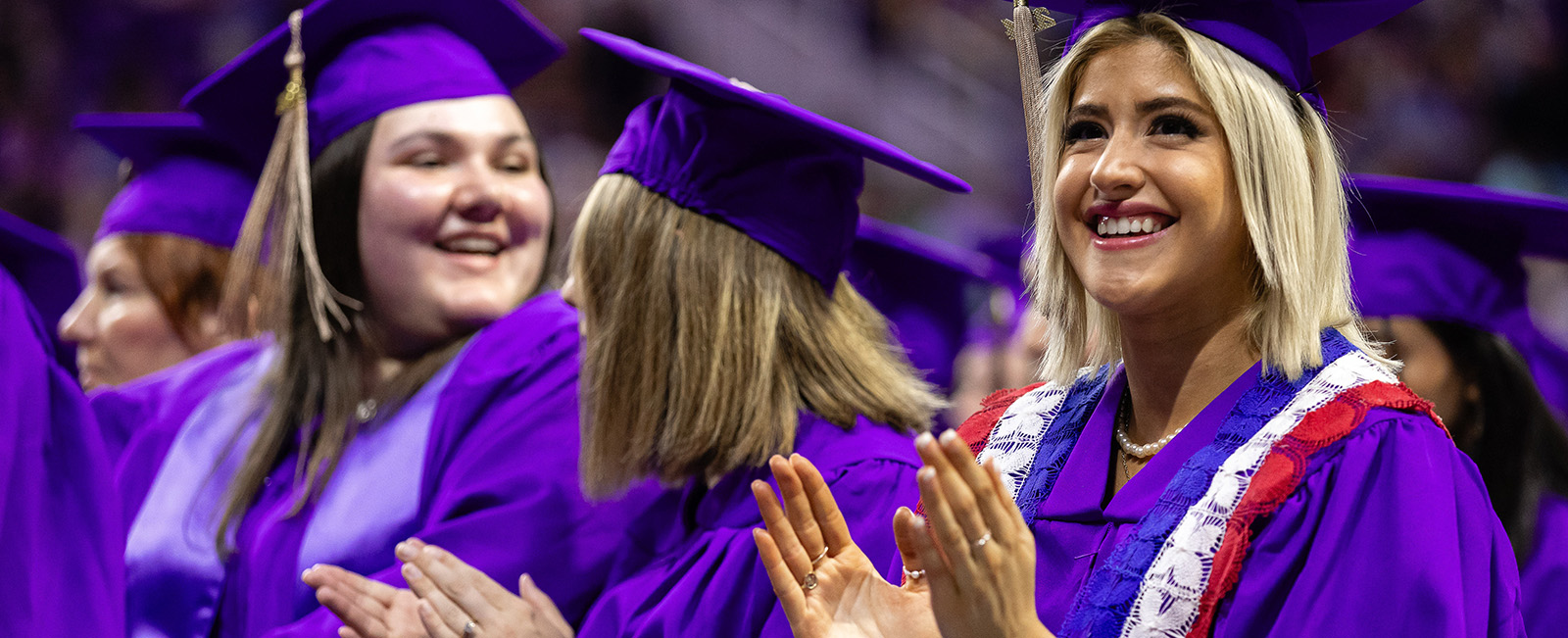 students at commencement