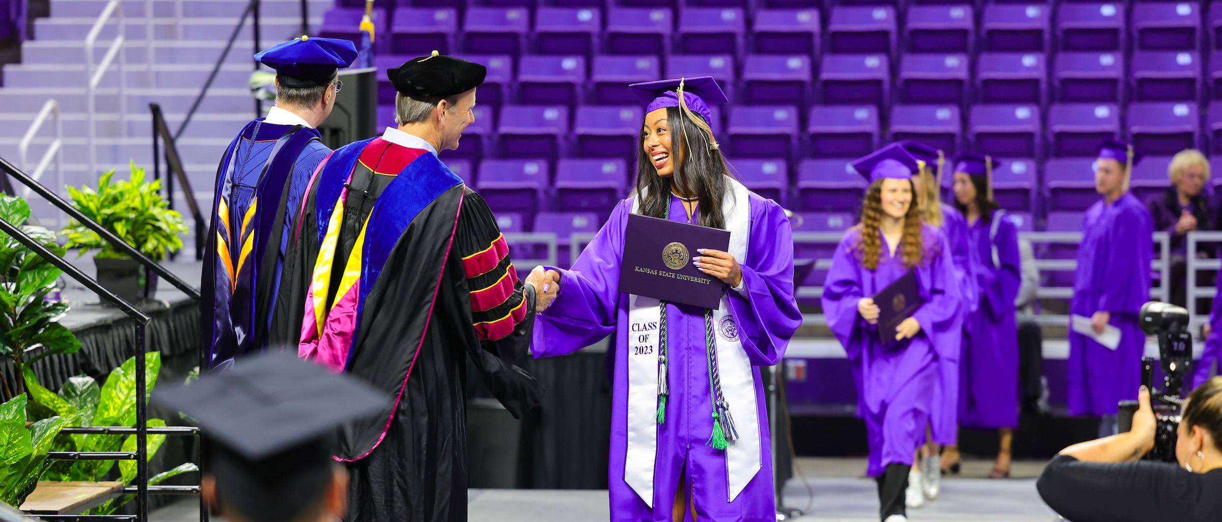 student at commencement